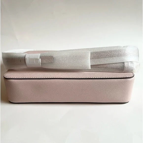 MICHAEL KORS- Jet Set LG Crossbody Bag in Light Pink with MK Print - Picture 6 of 8